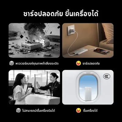 Anker Power Bank 10000mAh 22.5W (สาย USB-C ในตัว) รูปที่ 3 จาก 6